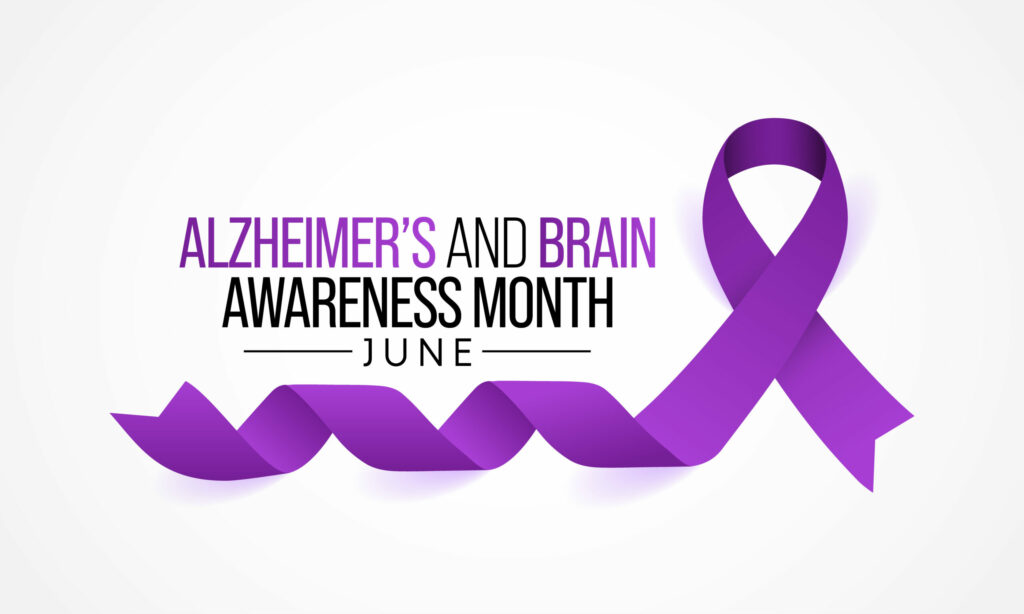Alzheimer's and brain awareness month banner