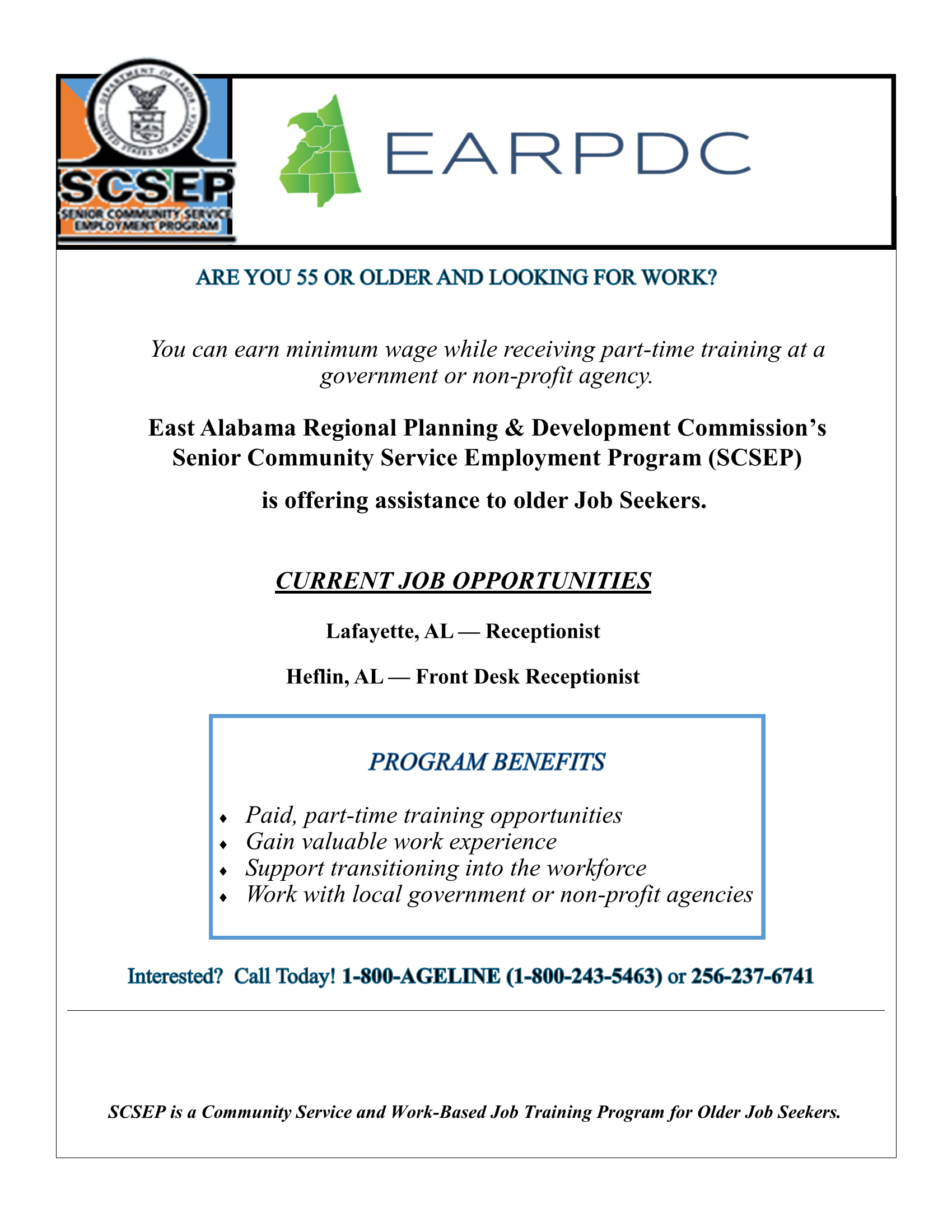 Senior Community Service Employment Program - East AL Aging